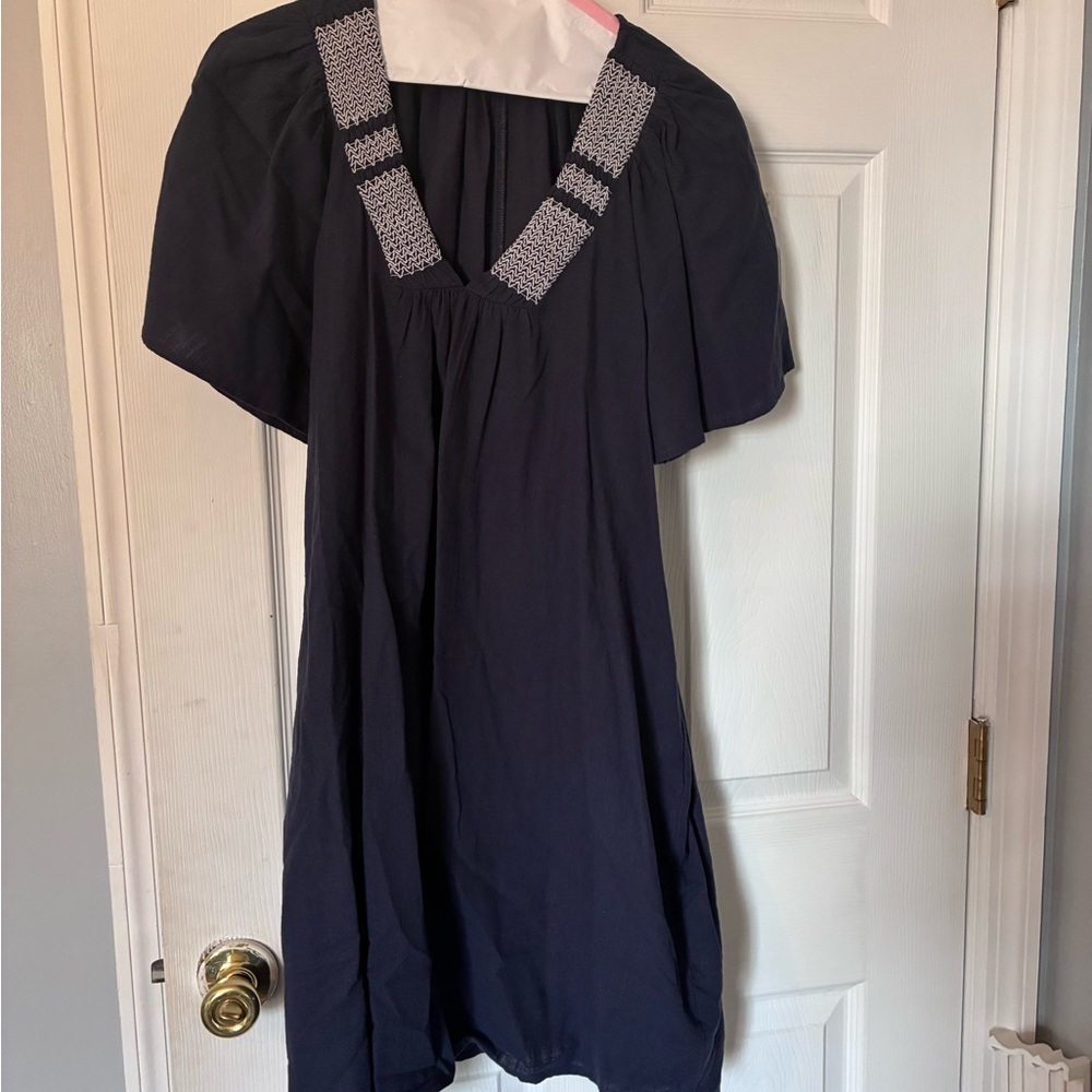 Wishlist Midnight Blue Dress with  Embroidery